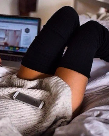 Airchics chaussette haute unicolore femme casual mode automne hiver